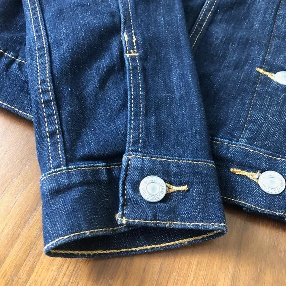 Levi’s Denim Jacket ✨ Unique Hand-Stitched Teddy Patch ✨ Youth XL / Adult M - Picture 7 of 14